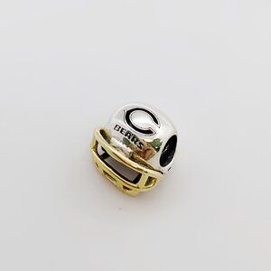 Pandora MLB Football Chicago Bears Sports Helmet Dangle Charm Pendant, S925